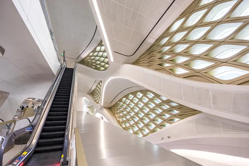 The KAFD Metro Station in Riyadh, Saudi Arabia